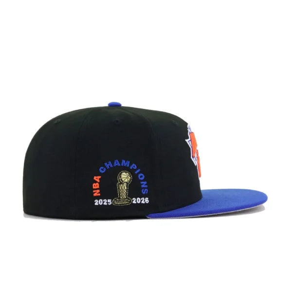 New York Knicks Black Majestic Blue 2025-2026 NBA Champions New Era 59Fifty Fitted